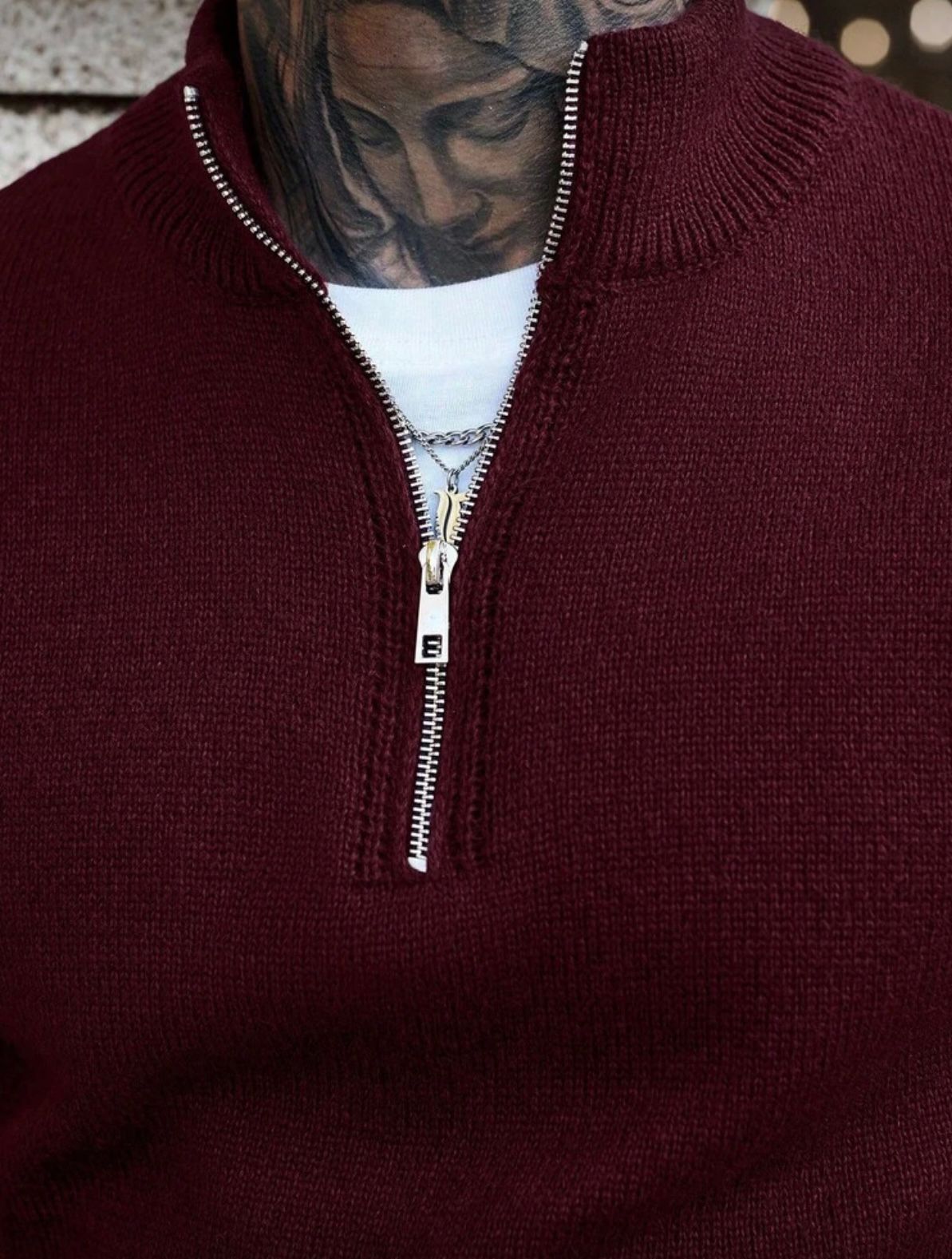 SANTORINI ZIP SWEATER