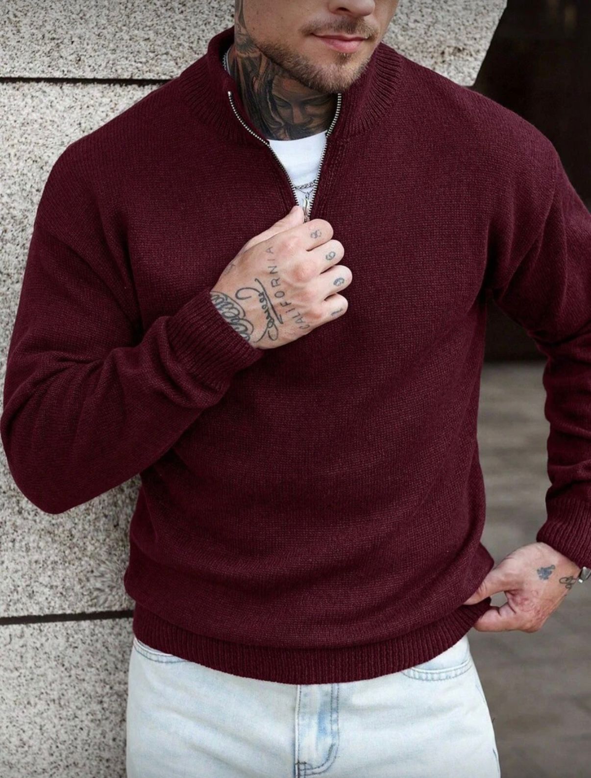 SANTORINI ZIP SWEATER